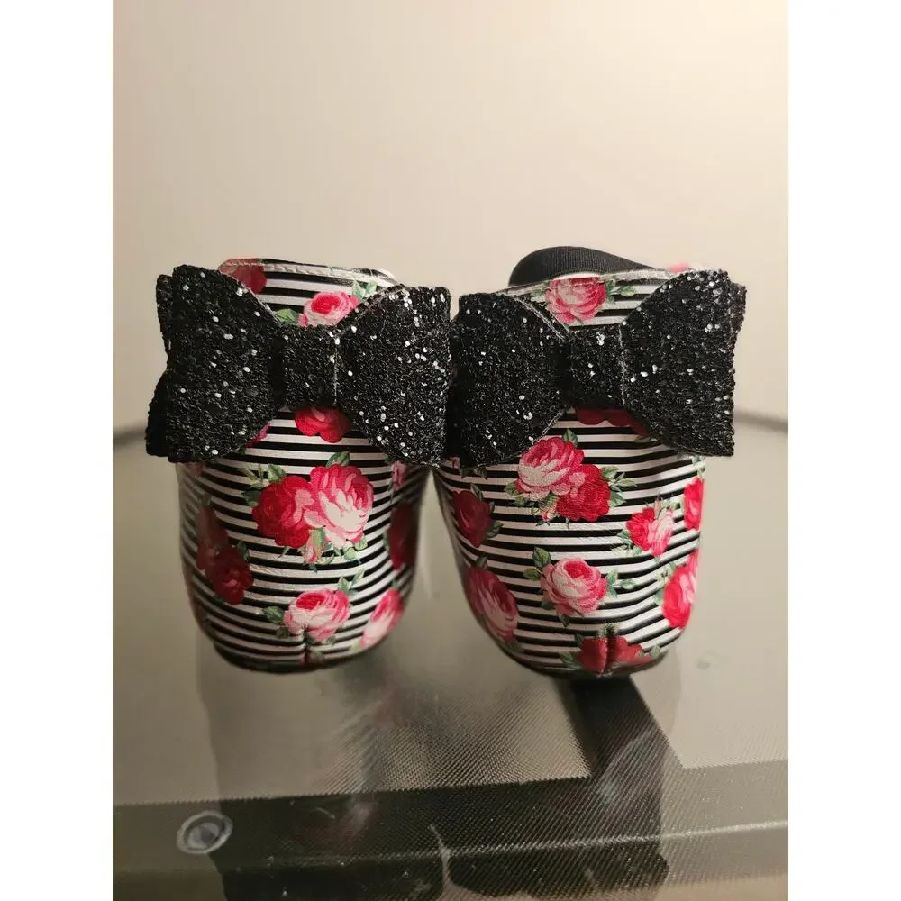 Monkey Feet Floral Leather Flats